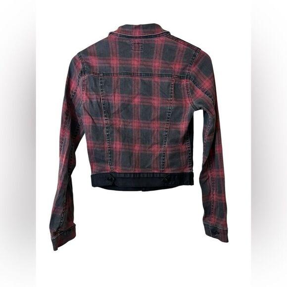 HUDSON jacket plaid black XS Jean jacket - Picture 2 of 6
